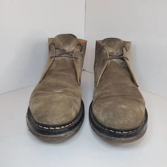 Heschung GENET Chukka Desert Boots Gray Suede Mens US 11 Lace Up MSRP $745 - Picture 6 of 16